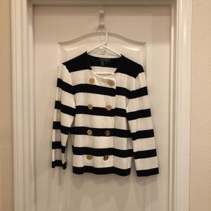 Lauren Ralph Lauren Nautical Stripe Cotton Sweater
